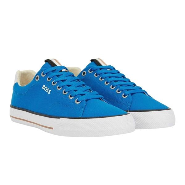 Boss Mens Aiden Canvas Trainers - Blue - 