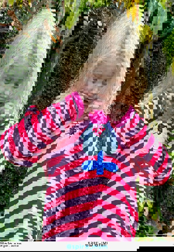 Organic Pink Flower Applique Long - Sleeved T-Shirt - Toby Tiger