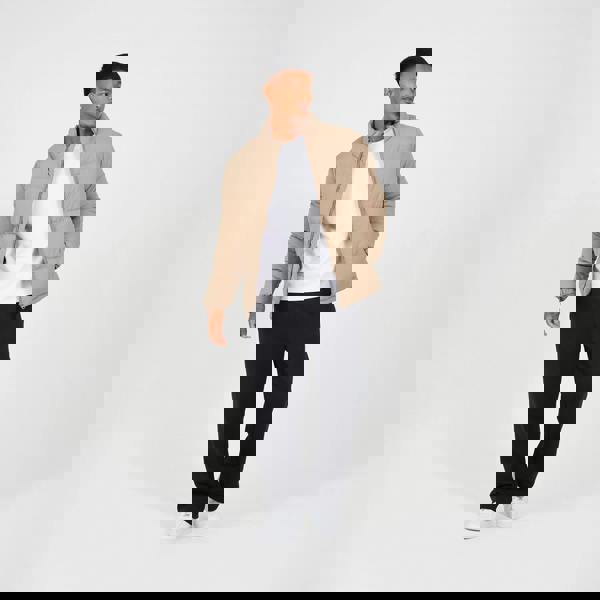 Brave Soul Stone Funnel Neck Padded Jacket - Stone Image 3