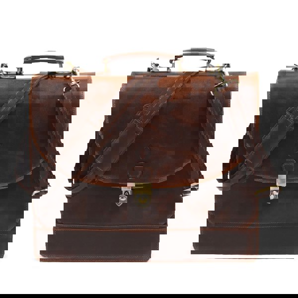 Yorke Leather Laptop Messenger Bag - DÖTCH CLUB