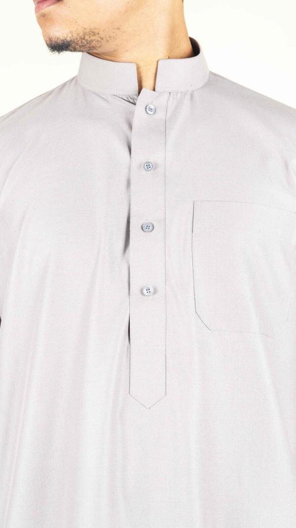 Infinity Leather Mens Thobe Jubba Saudi Islamic Arabic Eid Cotton Kaftan Jubbah Umrah Robe
