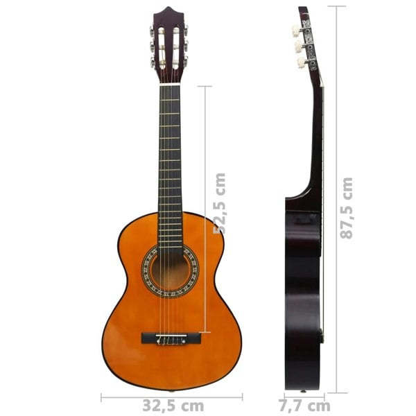 Berkfield 8 Piece Classical Guitar Children Beginner Set 1/2 34"
