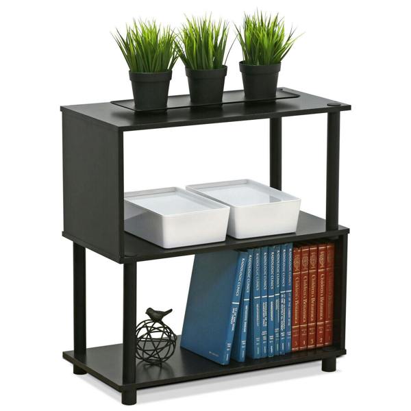 WALPLUS Versatile Flexi 3-Tier Rack, Espresso for Bedroom