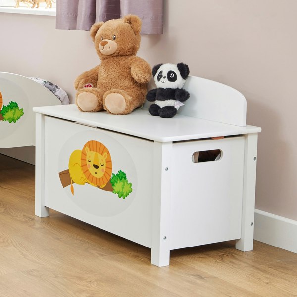 Liberty House Toys Kid’s Wooden Jungle Toy Box