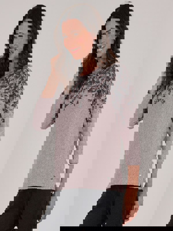 TIGI-Wear Floral Cascade Print Top