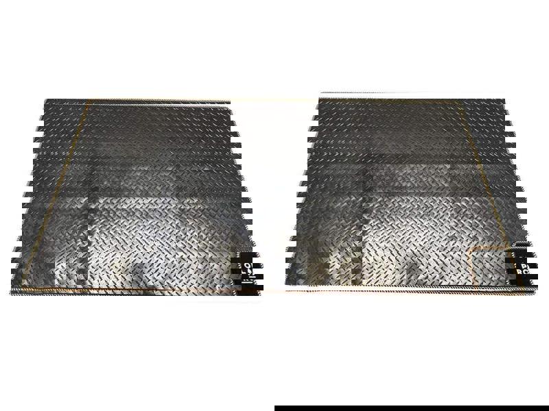 Awning Tunnel Mat 1500mm x 800mm Black Rubber with Orange Edge Trim OLPRO