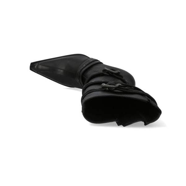 New Rock Womens Black Leather Gothic Knee-High Heeled Boots - M-9029-C10