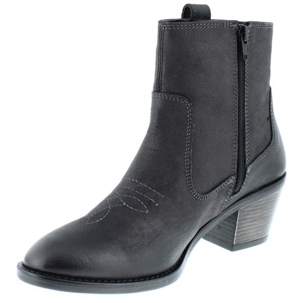 HX London Dakota Women's Leather Ankle Cowboy Boots