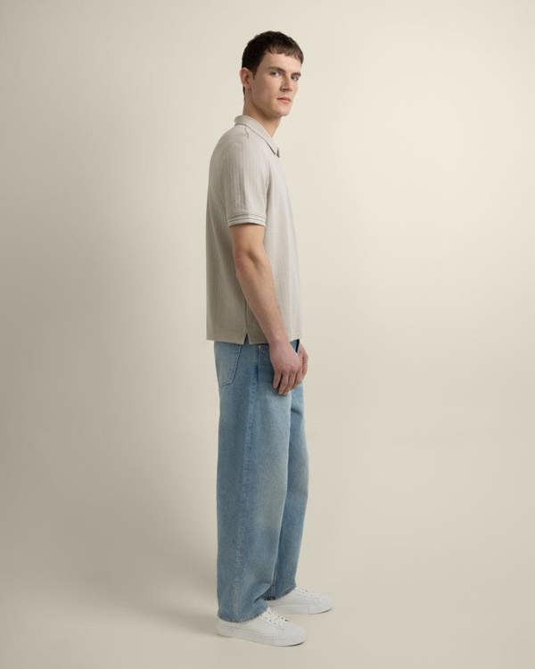 Larsson & Co Helsing - Grid Jacquard Polo Shirt
