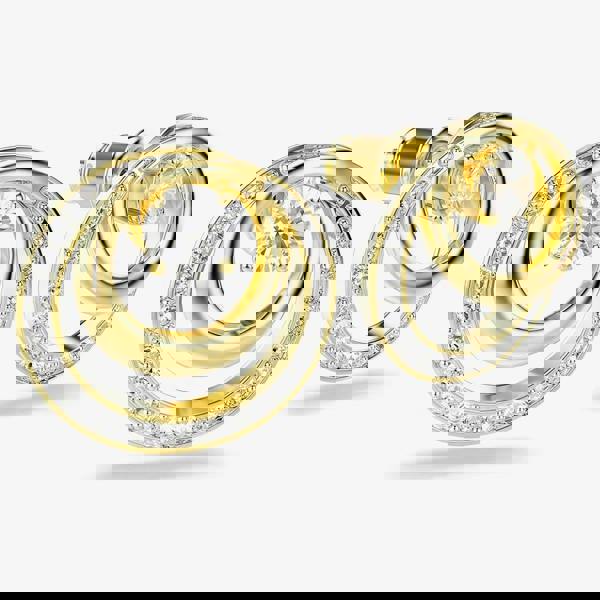Swarovski Hyperbola Gold Tone Plated Crystal Stud Earrings 5740407