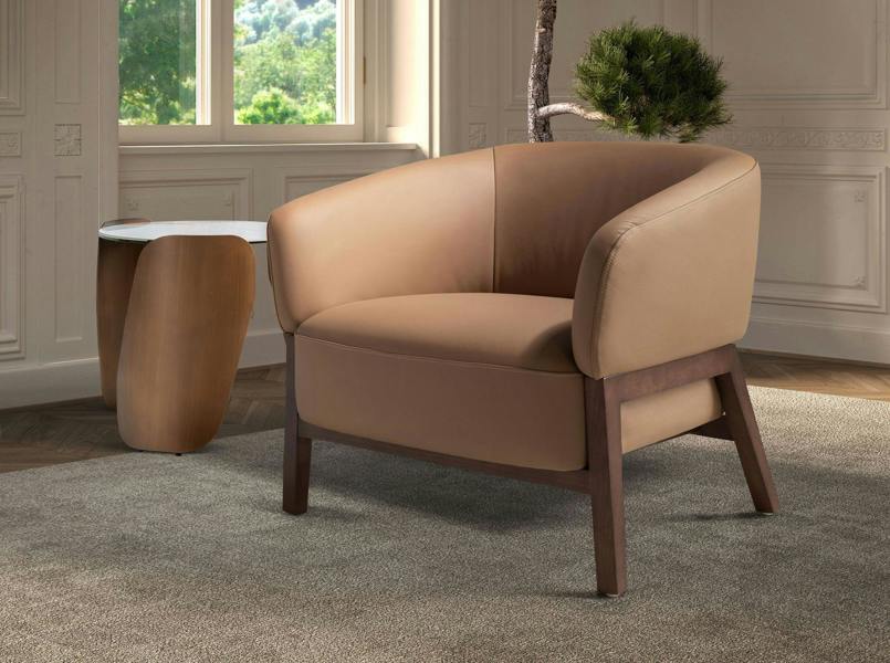 Angel Cerdá Brown Leather Armchair 5189