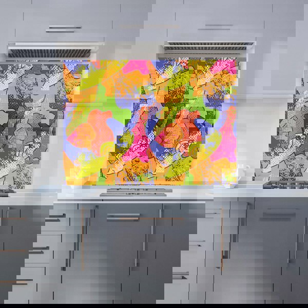 Warren Reed - Designer Bright Abstract Pattern Kitchen Splashback