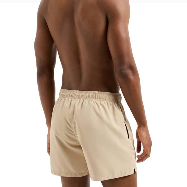 Emporio Armani Beach Two Tone Eagle Swim Short Beige