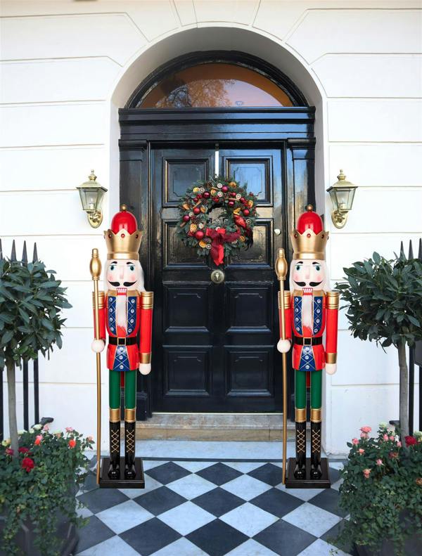 150cm Wooden Christmas Nutcracker Figure, Hand-Painted Festive Decoration for Home Display image 7