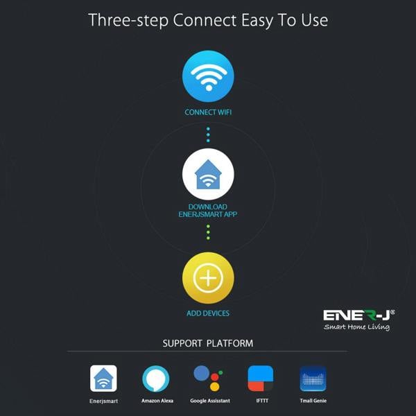 ENER-J door sensor easy setup steps connect WiFi app and add device