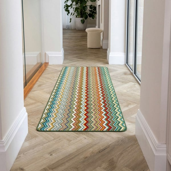 My Mat Stain Resistant Candy Multi Green Zigzag