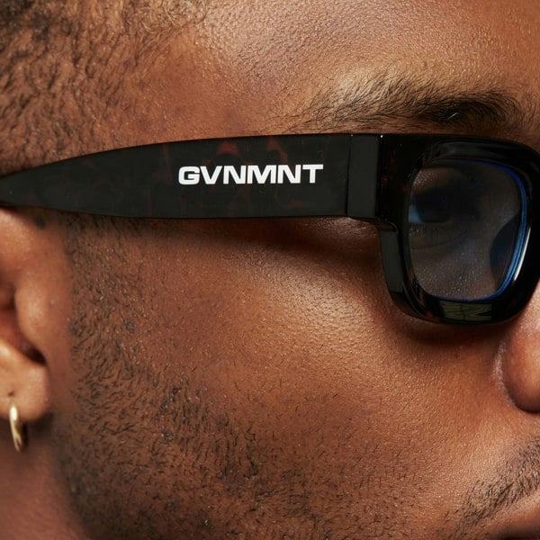 GVNMNT Clothing Co Conflict Sunglasses - Leopard / Blue