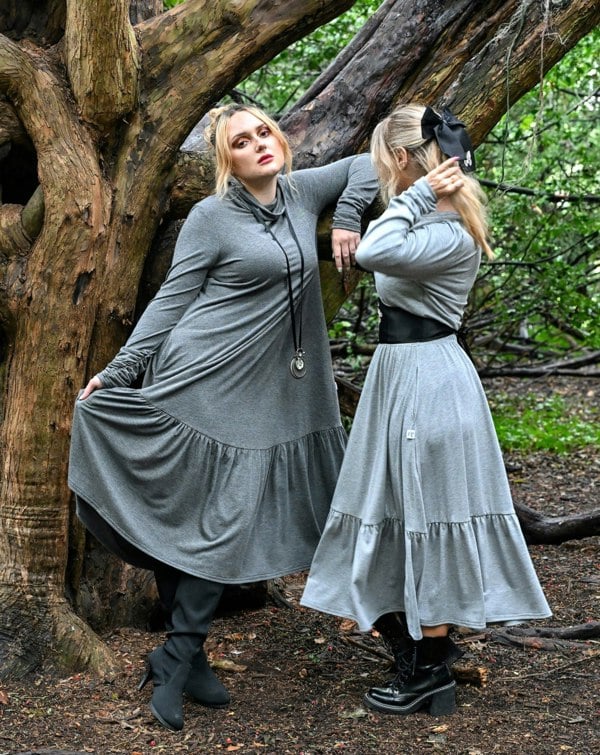 Two young ladies in a woodland