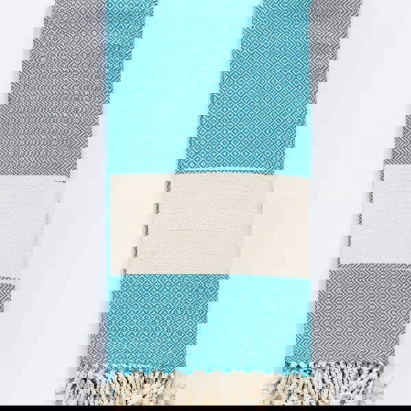 Soft Cotton Throw, Turquoise