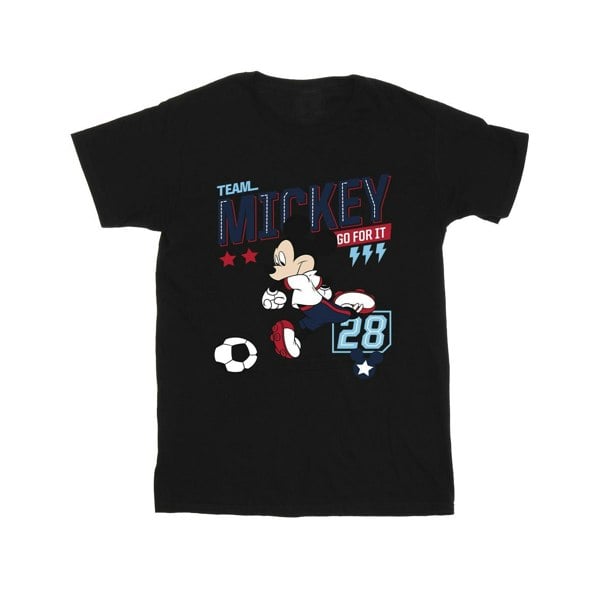 Disney Boys Mickey Mouse Team Mickey Football T-Shirt - Black