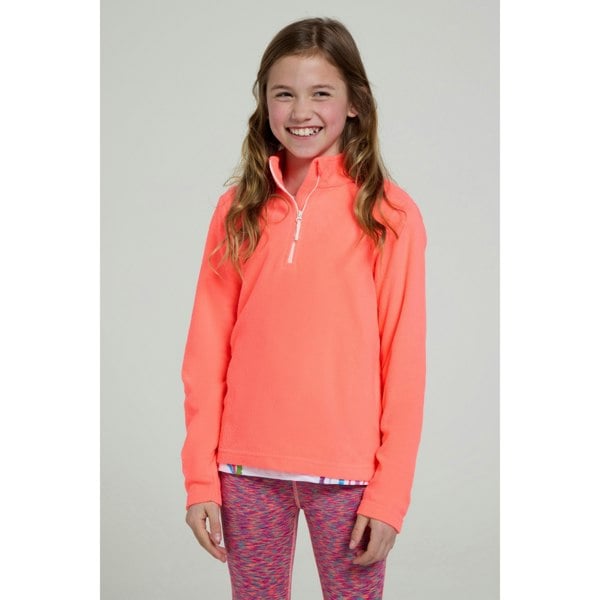 Mountain Warehouse Childrens/Kids Camber II Half Zip Fleece Jacket - Fiery Coral