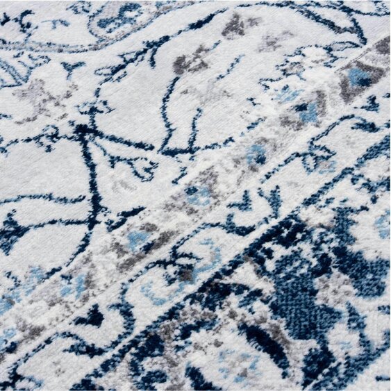 The Rugs Montana Bordered Navy Rug | 4070