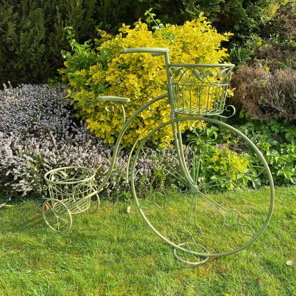 107CM LEAF GREEN BICYCLE PLANTER