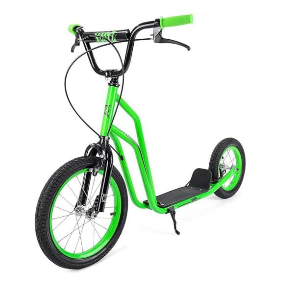 Xootz Kids Steel BMX Scooter w/ Calliper Brakes, 16" Wheels - Green