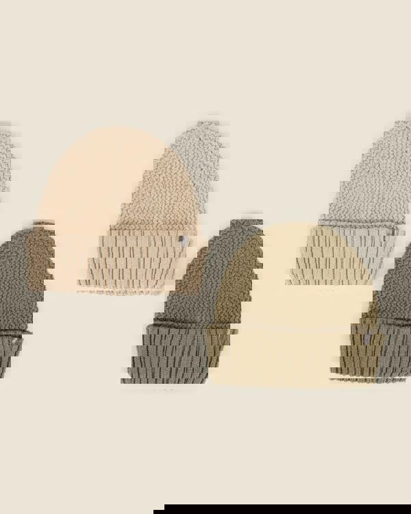 Larsson & Co Stone & Sage 2 Pack Knitted Beanie Hat