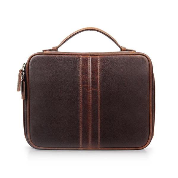 Savanah Leather Wash Bag front