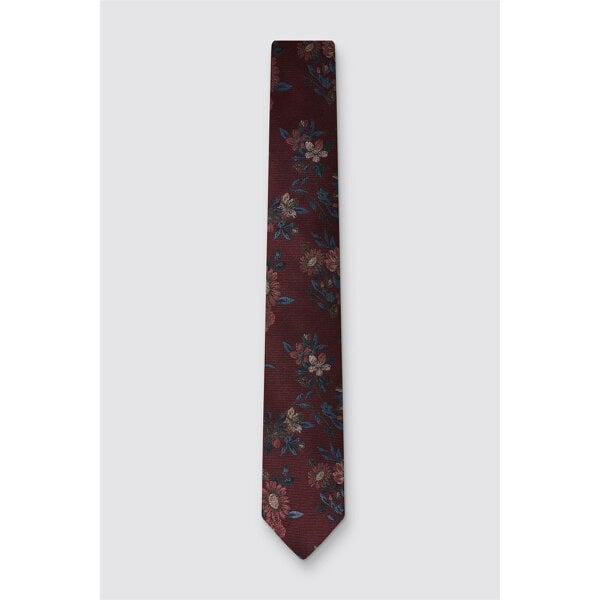 Ted Baker Burgundy Rustic Floral tie