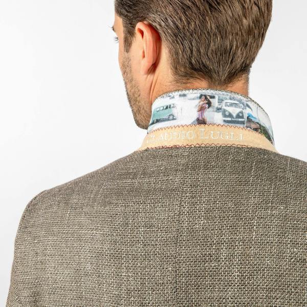 LIGHTWEIGHT TEXTURED SUMMER JACKET – Premium Men's Patterned Shirt by Claudio Lugli | Bold Design, Tailored Fit, Best Printed Shirts