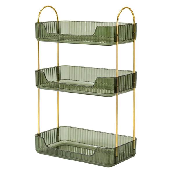 ilus Makeup Organiser Modern Minimalist 3-Tier Cosmetic Storage Rack Beauty