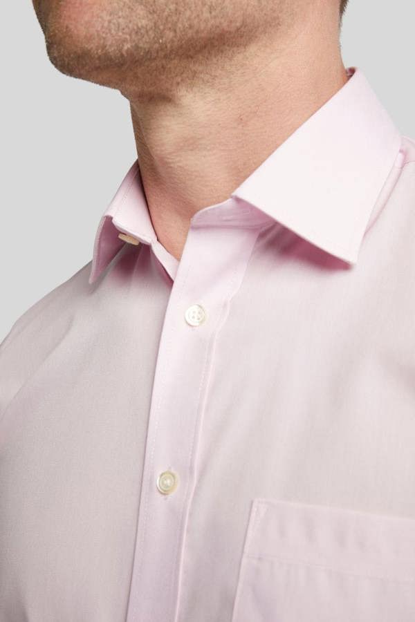 Pink Classic Easy Care Short Sleeve Shirt