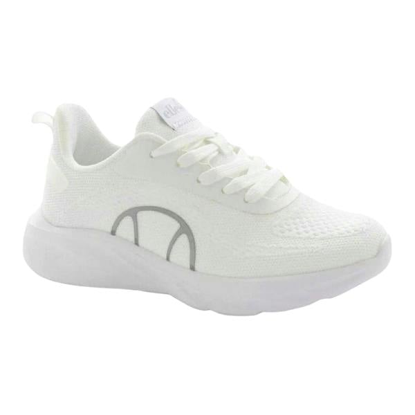 Ellesse Womens/Ladies Como Logo Low Cut Trainers - White/Silver - 
