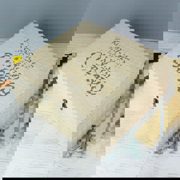 Personalised Memento Company Personalised Box of Man Crap Large Wooden Keepsake Box