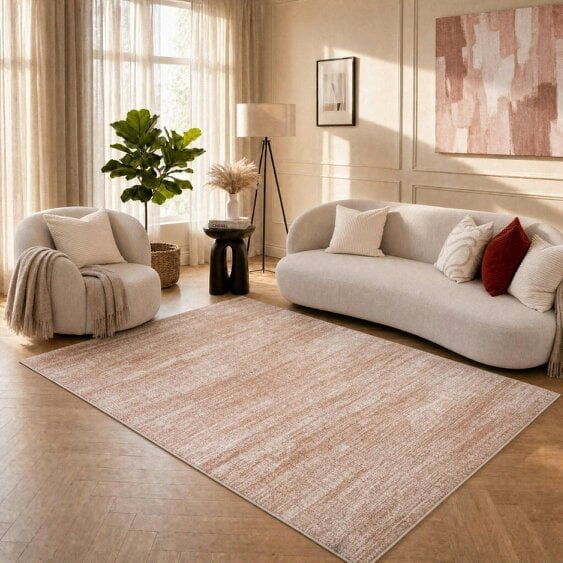 The Rugs Montana Abstract Cream Rose Rug | 3800