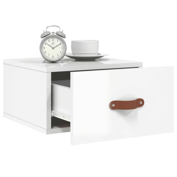 Berkfield Wall-mounted Bedside Cabinets 2 pcs High Gloss White 35x35x20 cm