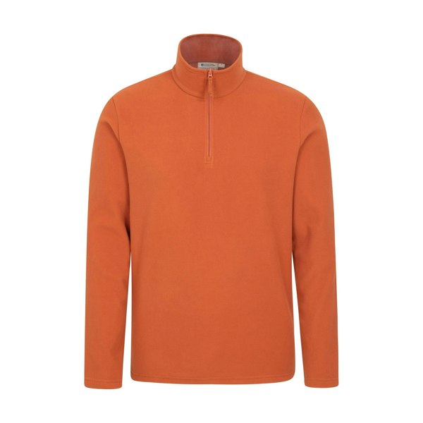 Mountain Warehouse Mens Camber II Half Zip Fleece Top - Burnt Orange