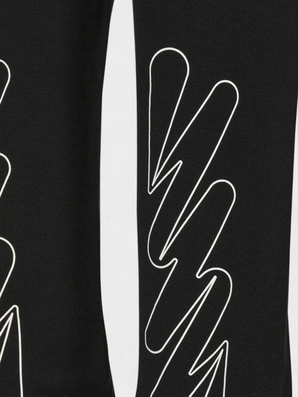 Off - White Wave Outline Diag Slim Sweatpants Black - Supplied FashionOff - White