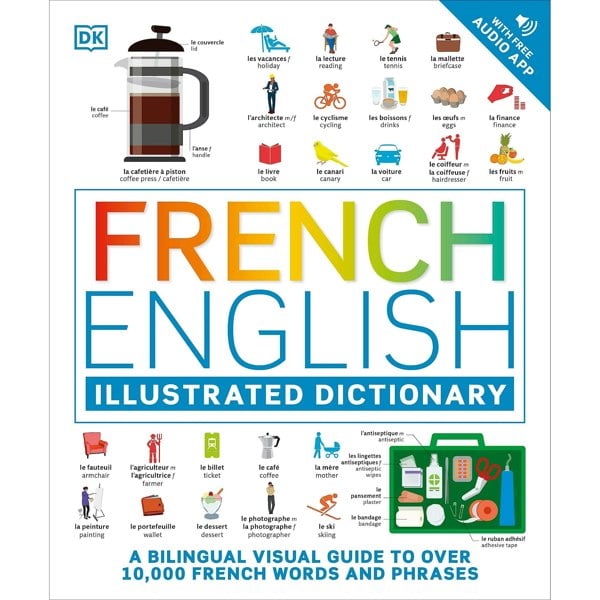 French English Illustrated Dictionary: A Bilingual Visual Guide to Over 10k French Words & Phrases