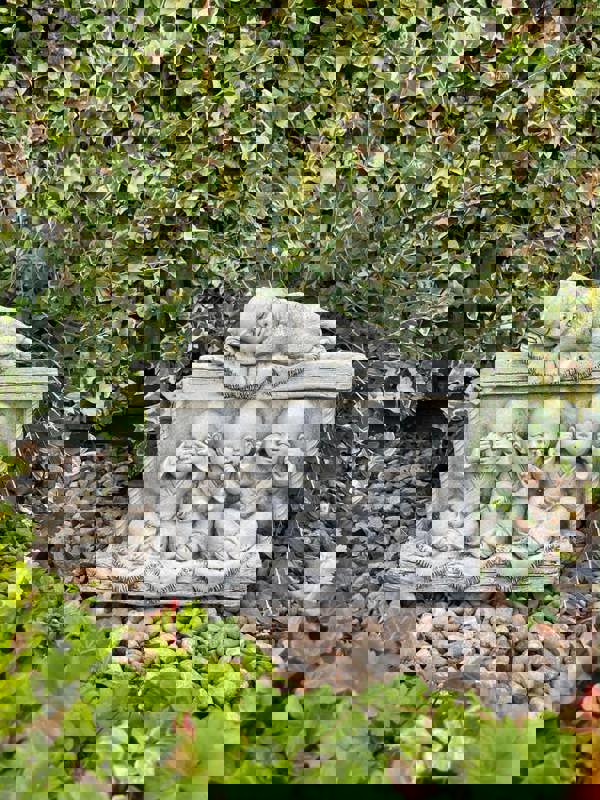 Stone cast Three Wise Monks Wall Plaque