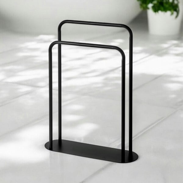 Showerdrape Aspen Freestanding Black Towel Storage Stand