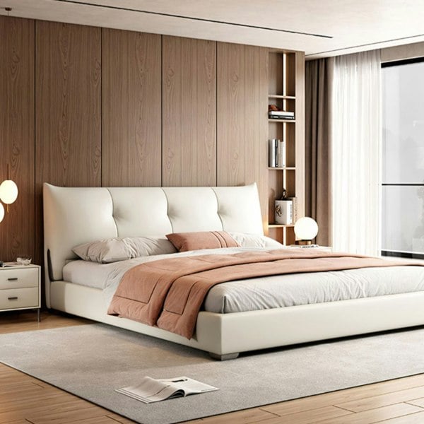 Arjun King Size Superking Size Bed, Leather-Ritconcept-Rit Concept