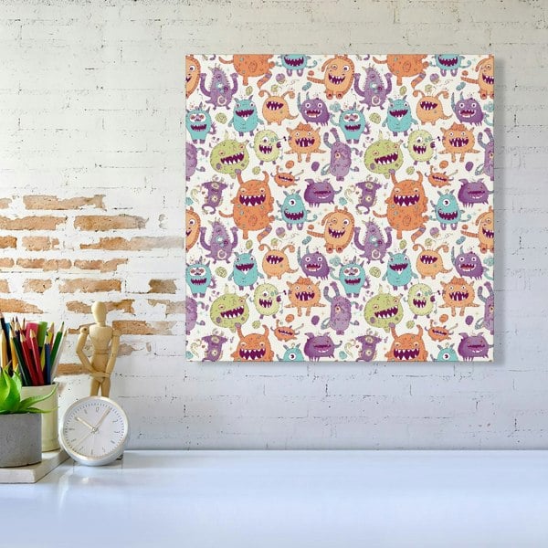 Warren Reed Playful Halloween Monsters Canvas