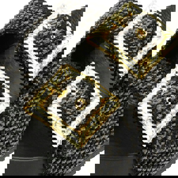 Desert Fleur Super Crochet Women's Black Sandals