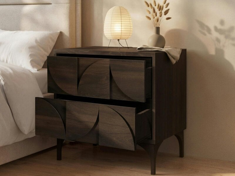 SOLACE+CO Leon Bedside Table Walnut