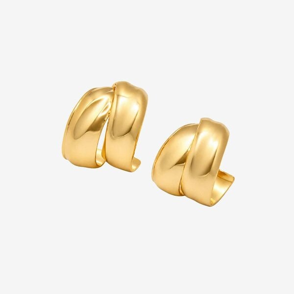 Uchi & Soto Kin Molten Gold Hoop Earrings