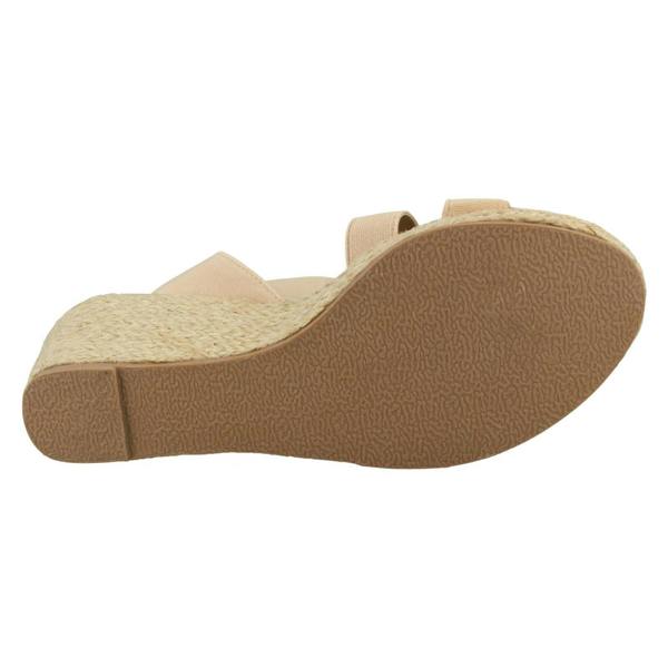 Savannah Ladies Savannah Elastic Ankle Strap Wedges