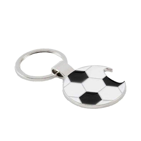 MidOcean Open Goal Football Keyring - White/Black - 